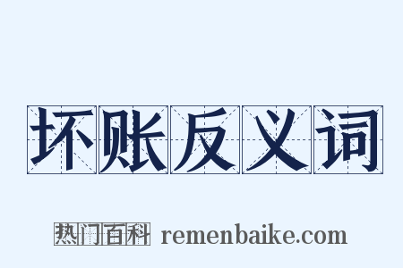 坏账反义词是什么意思的图片